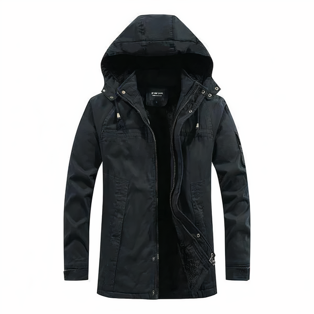 Nathen | Hooded Winter Jacket with Warm Lining for Men