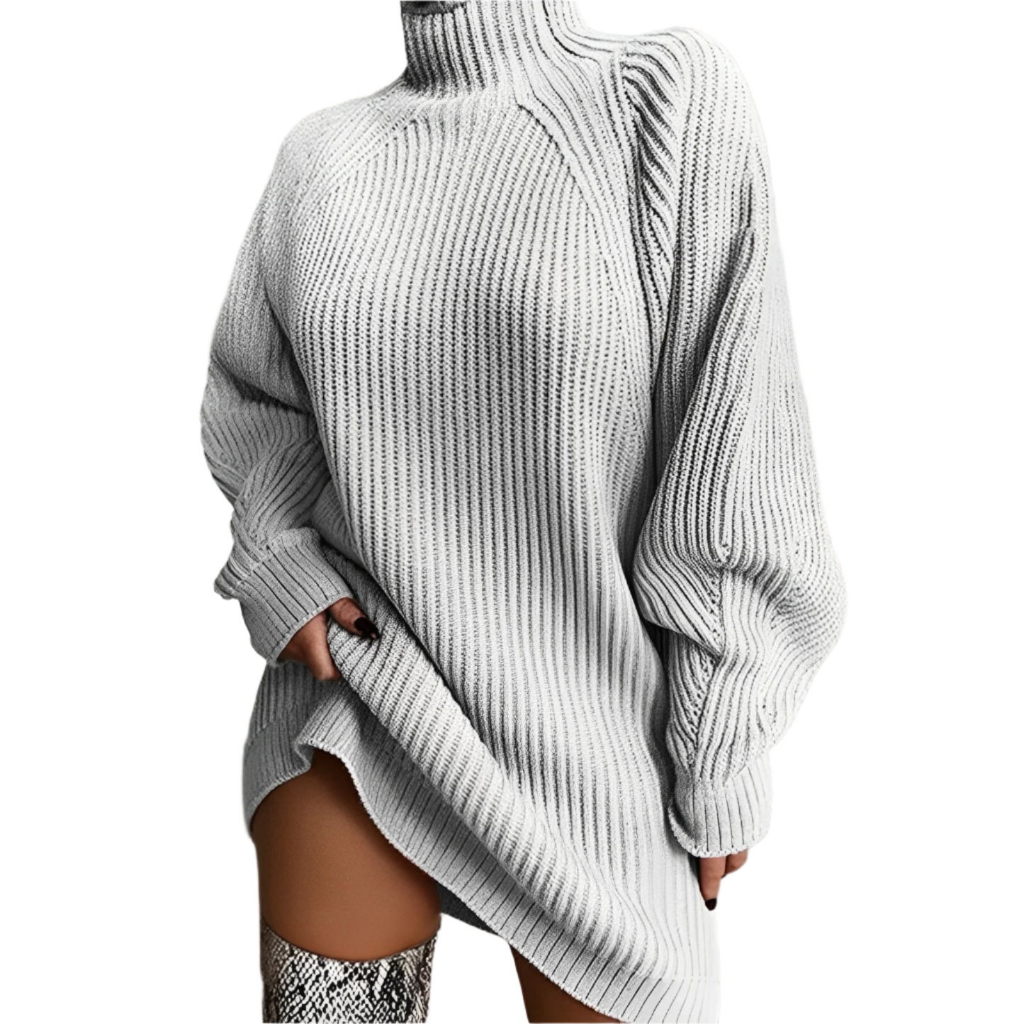 Women's Oversized Turtleneck Jumper