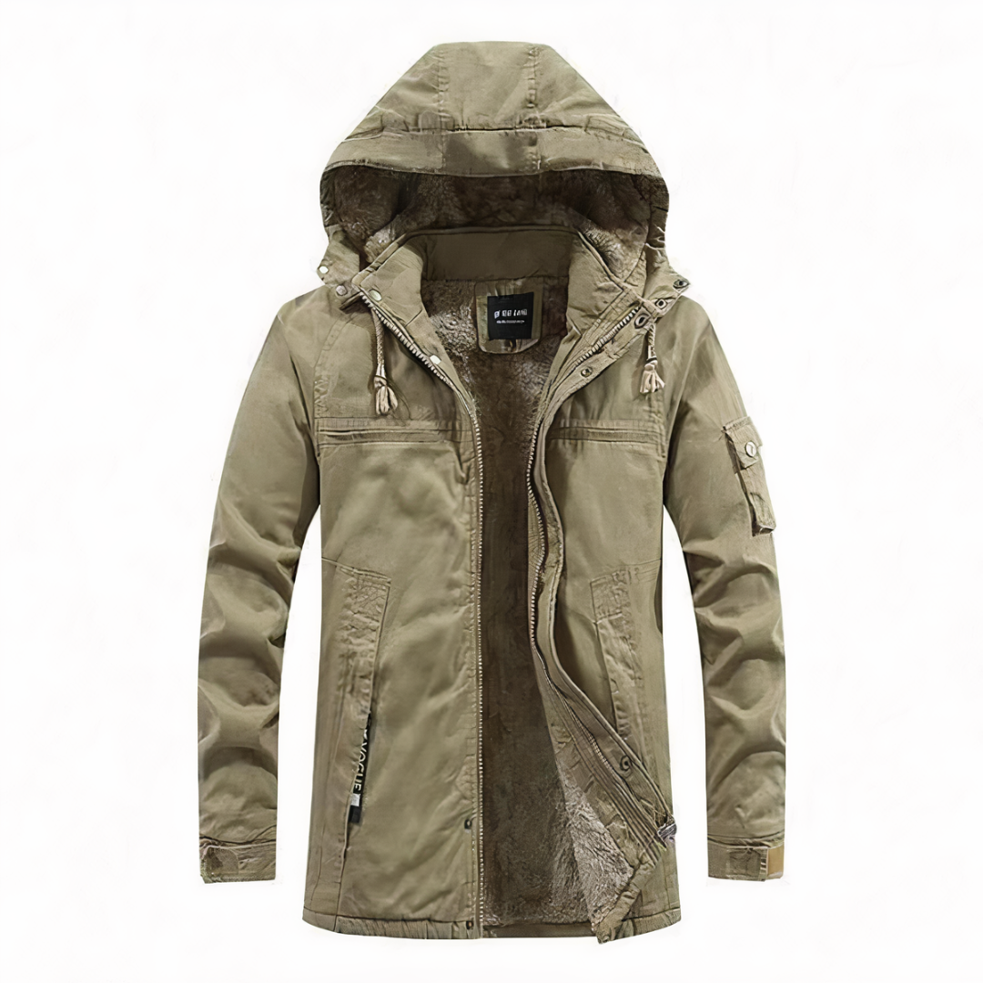 Nathen | Hooded Winter Jacket with Warm Lining for Men