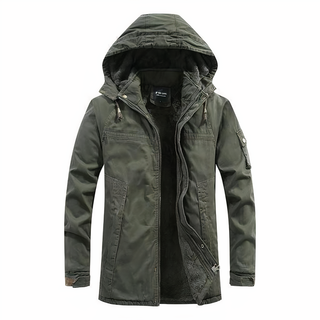 Nathen | Hooded Winter Jacket with Warm Lining for Men
