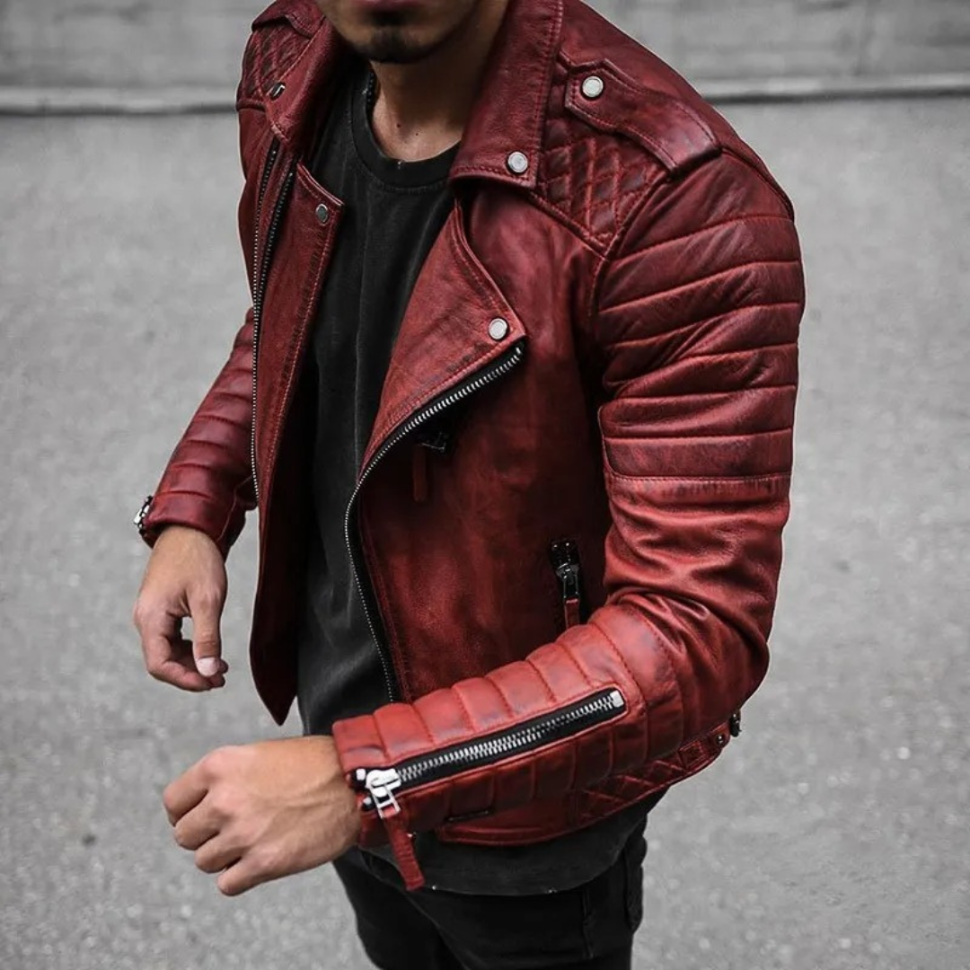 Siddharth | Biker Jacket with Waterproof Finish for Men