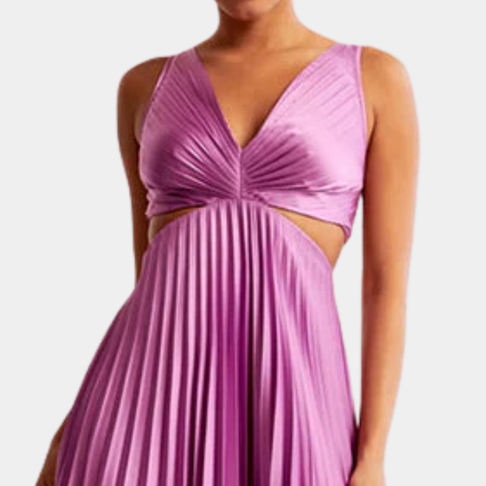 Celine | Twilight Elegance Pleated Maxi Dress