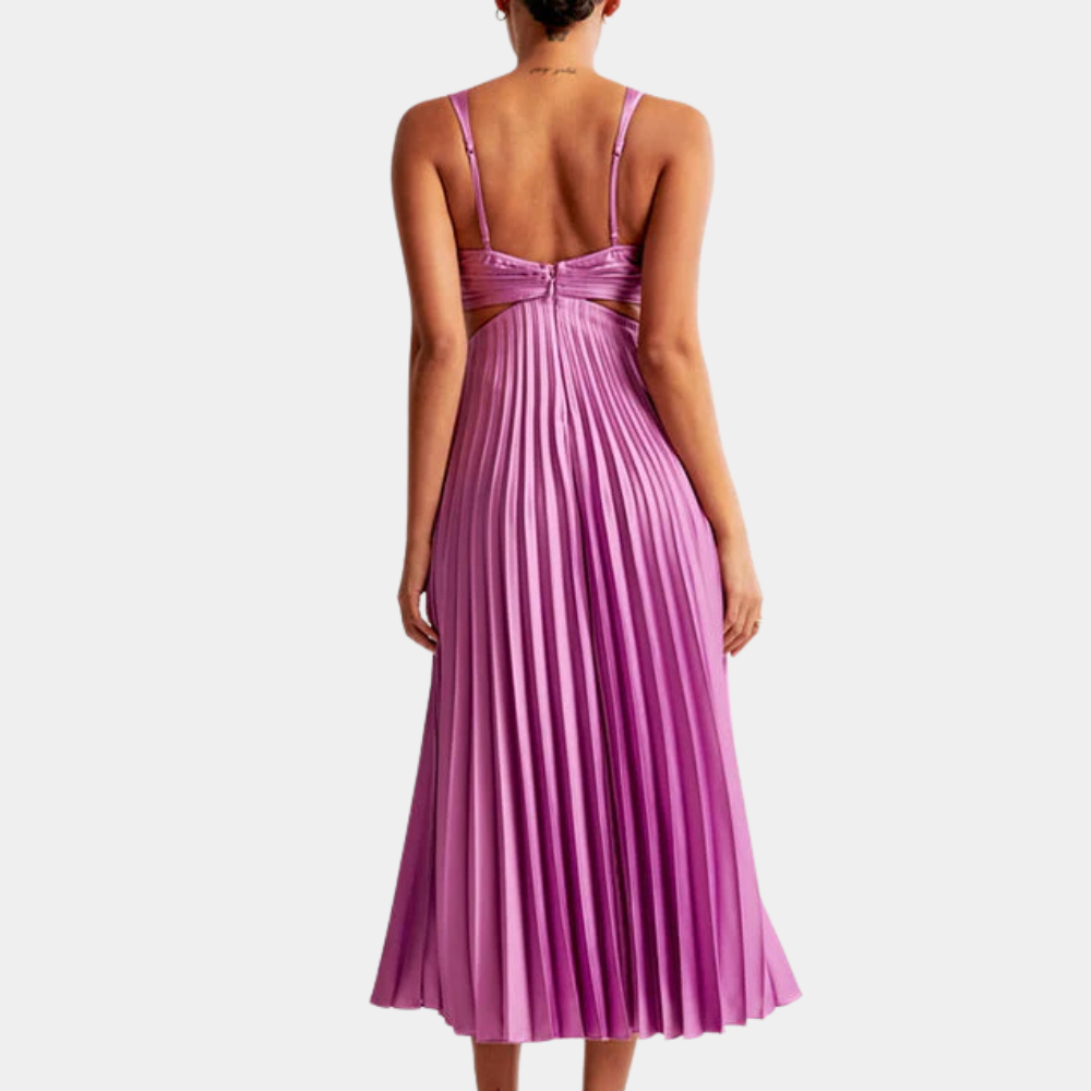 Celine | Twilight Elegance Pleated Maxi Dress