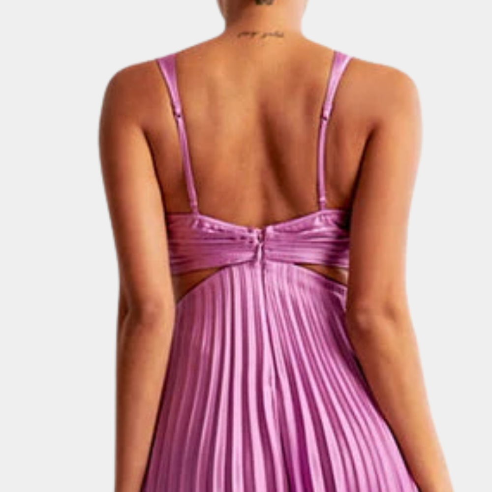 Celine | Twilight Elegance Pleated Maxi Dress