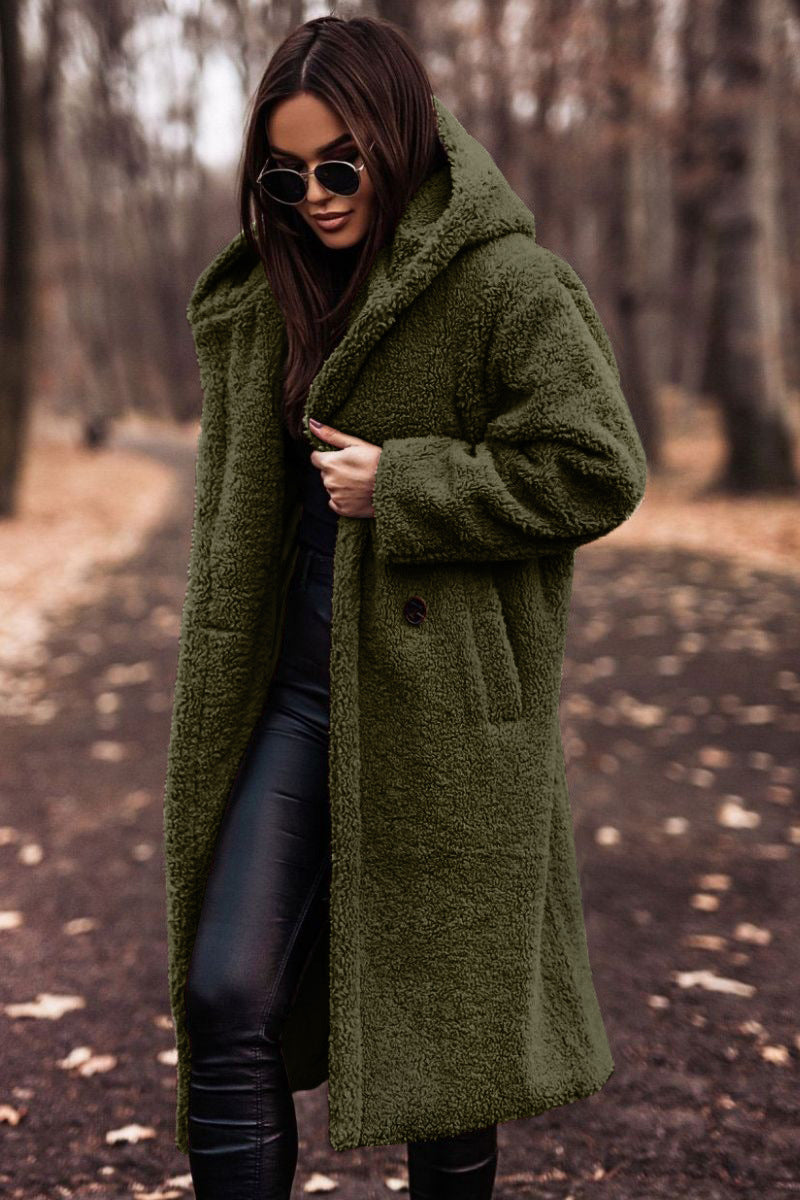 Nayla | Oversized Teddy Coat with Hood for Women