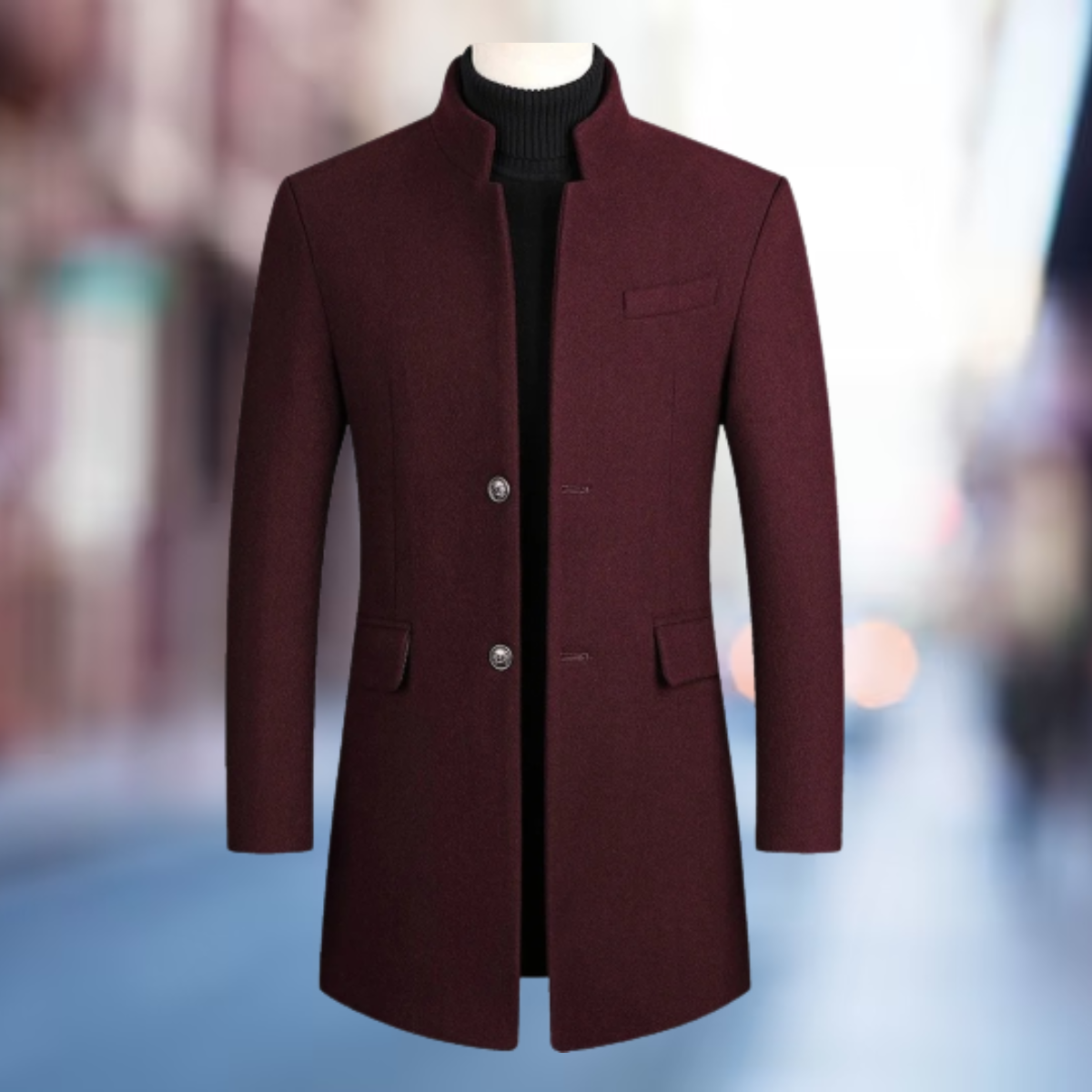 Nathanael | Classic Long Winter Jacket for Men
