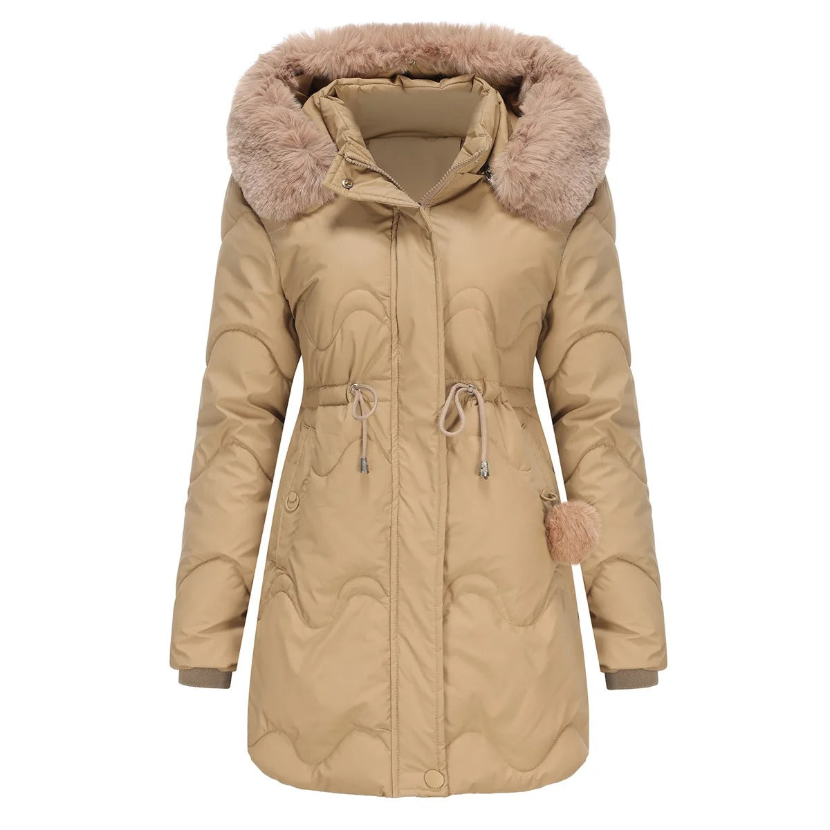 Isabella | Elegant Fur-Trimmed Quilted Winter Coat
