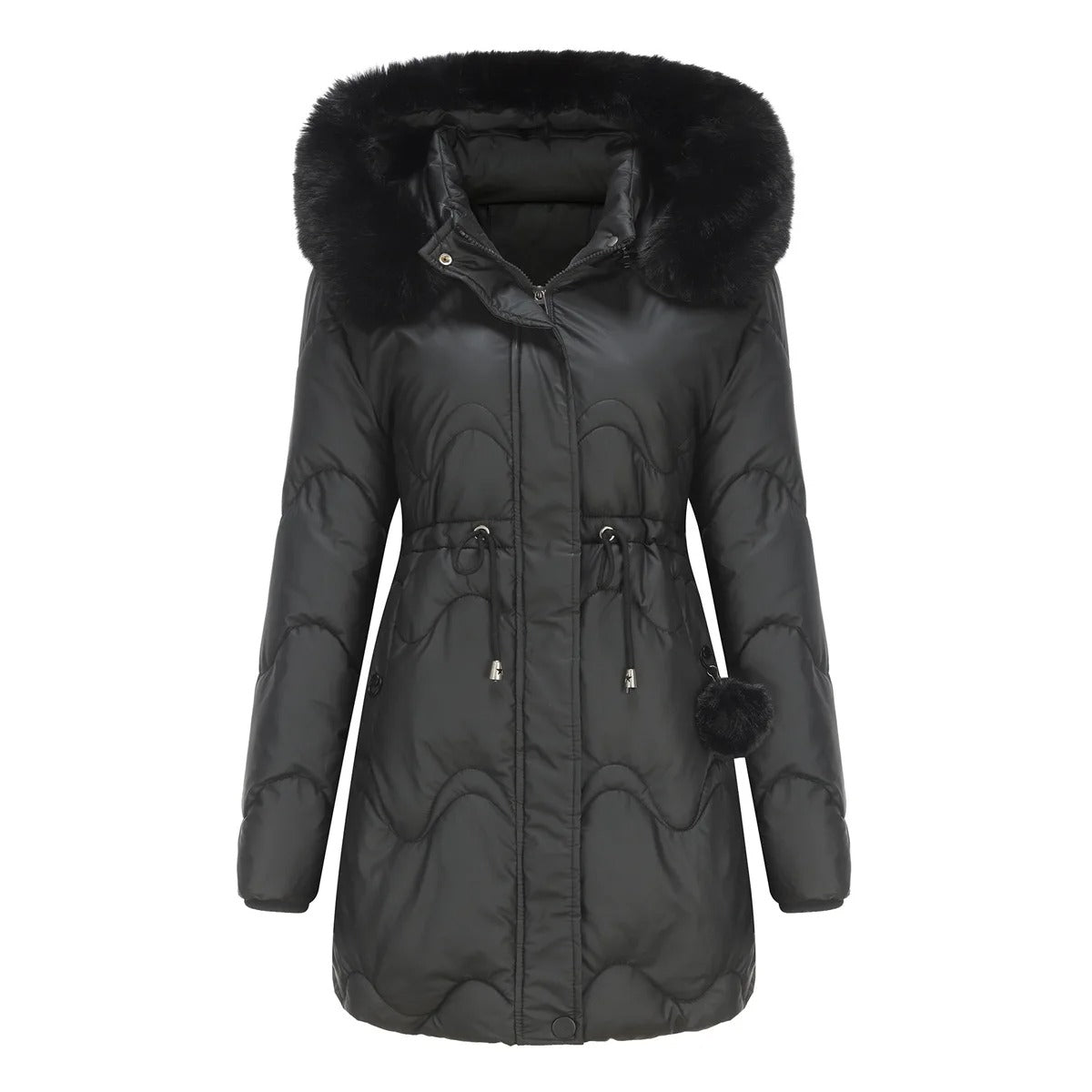 Isabella | Elegant Fur-Trimmed Quilted Winter Coat